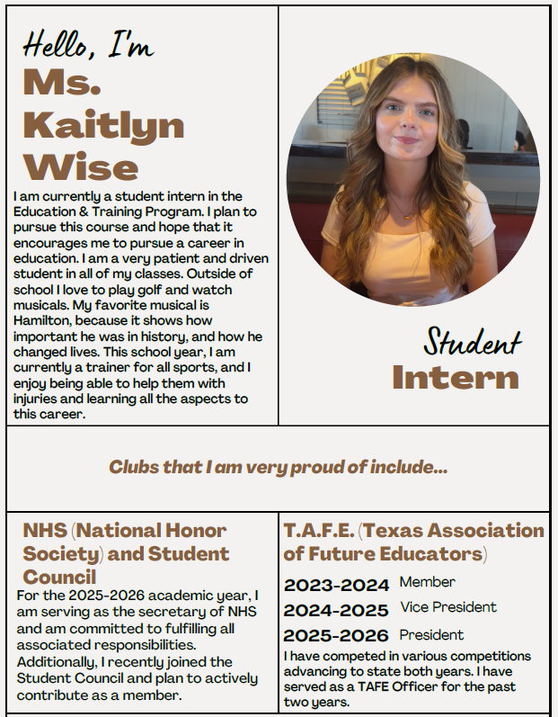 Student Superintendent - Kaitlyn Wise